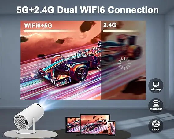 4K HD Portable Mini Projector With WiFi Bluetooth And Smart Android - Lumo