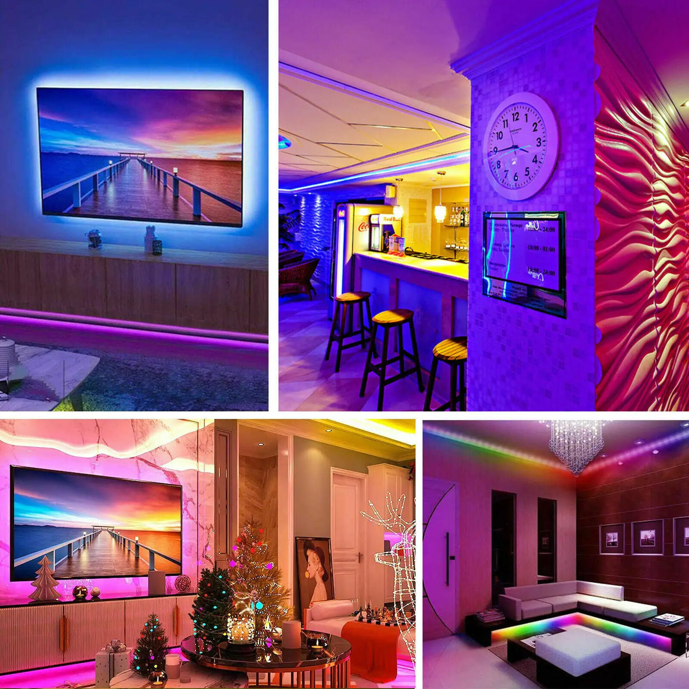 RGB LED Strip Lights 32ft with Remote and Memory Function Waterproof - Lumo