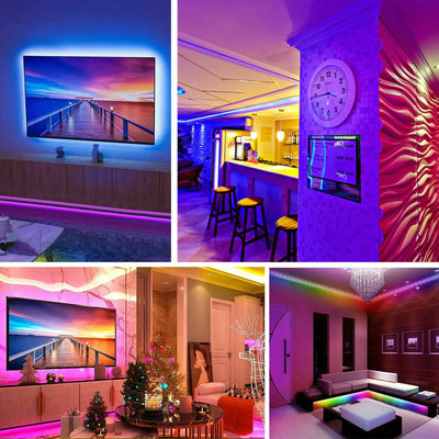 RGB LED Strip Lights 32ft with Remote and Memory Function Waterproof - Lumo