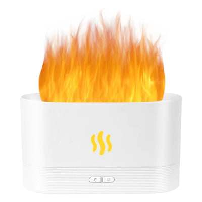 GlowMist Flame Diffuser with 7 Color Flame Effect for Aromatherapy and Home Ambiance - Lumo