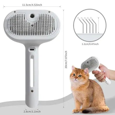 MistyBrush Pet Groomer for Cats and Dogs De-Shedding and Detangling Tool - Lumo