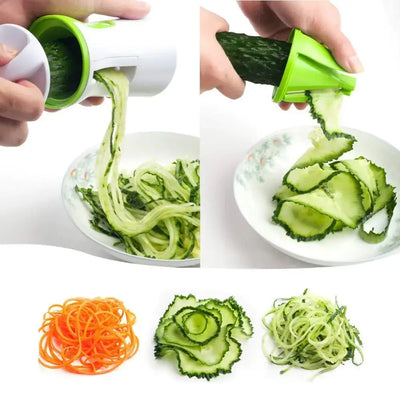 Compact Vegetable Slicer and Spiralizer