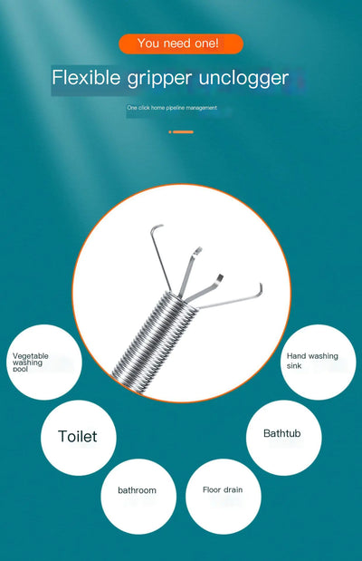 Sink Unblocker Tool for Kitchen and Bathroom Drain Cleaning - Lumo