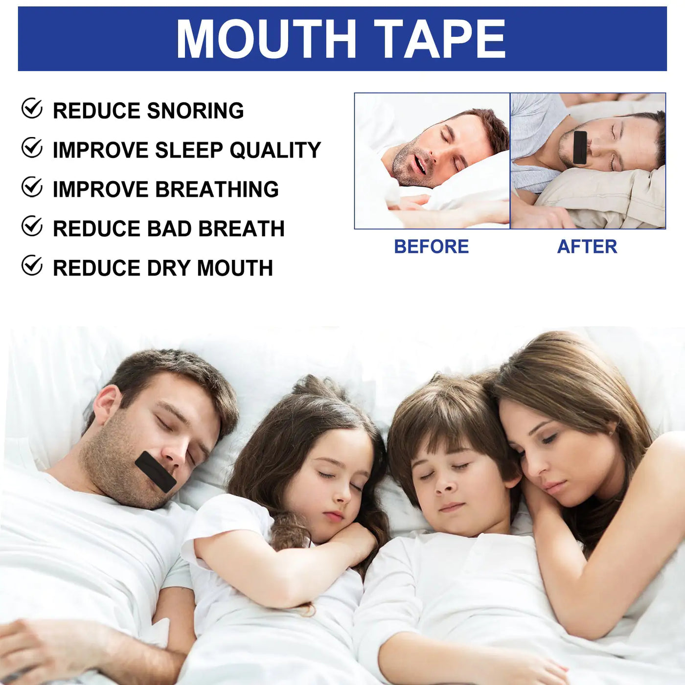 SleepWell Anti-Snoring Mouth Tape