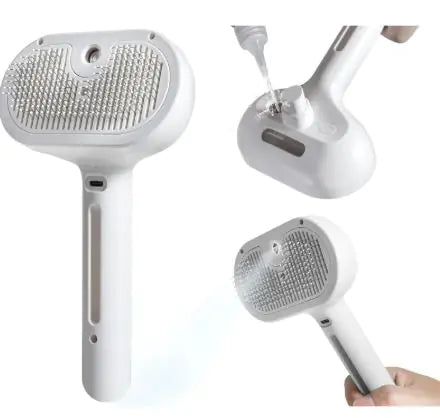 MistyBrush Pet Groomer for Cats and Dogs De-Shedding and Detangling Tool - Lumo
