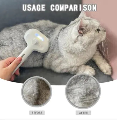 MistyBrush Pet Groomer for Cats and Dogs De-Shedding and Detangling Tool - Lumo