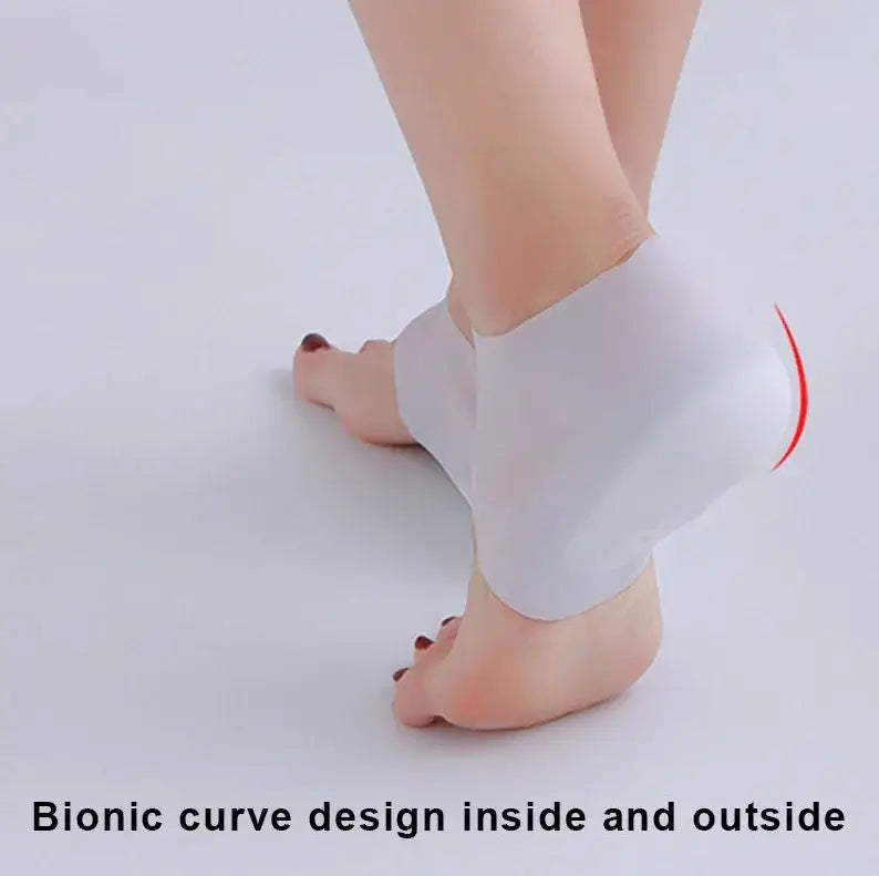 Bionic curve design silicone insoles enhancing comfort and foot support, showcasing discreet height boost feature.