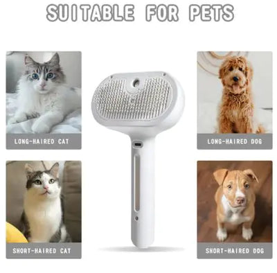 MistyBrush Pet Groomer for Cats and Dogs De-Shedding and Detangling Tool - Lumo