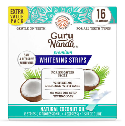 GuruNanda Bright Smile Whitening Strips 16 Day Kit
